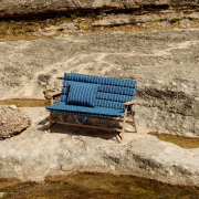 Sofa ogrodowa składana Outdoor Market niebieska HAY