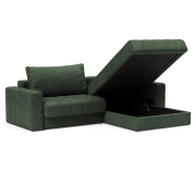 Sofa rozkładana Akello Lounger z podłokietnikami avella pine green Innovation
