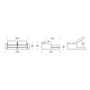 Sofa rozkładana Akello Lounger z podłokietnikami avella pine green Innovation