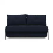 Sofa rozkładana Cubed 140 cm chromowana podstawa Dance Blue Innovation