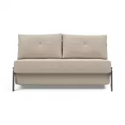 Sofa rozkładana Cubed 140 cm chromowana podstawa Sand Grey Innovation