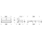 Sofa rozkładana Cubed 160 cm dąb Elegance Red Innovation