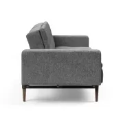 Sofa rozkładana Dublexo z podł. Twist Charcoal ciemne drewno Innovation