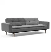 Sofa rozkładana Dublexo z podł. Twist Charcoal ciemne drewno Innovation