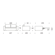 Sofa rozkładana Neah X 160 cm Elegance Ultramarine Innovation