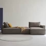 Sofa rozkładana Newilla Lounger Boucle Taupe Innovation