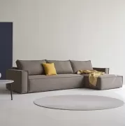 Sofa rozkładana Newilla Lounger Boucle Taupe Innovation