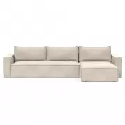 Sofa rozkładana Newilla Lounger Corduroy Ivory Innovation