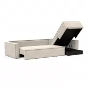 Sofa rozkładana Newilla Lounger Corduroy Ivory Innovation