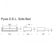 Sofa rozkładana Pyxis Deluxe E.L. Mixed Dance Blue Innovation