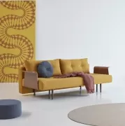 Sofa rozkładana Recast z podłokietnikiem Boucle Ochre Innovation