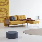 Sofa rozkładana Recast z podłokietnikiem Boucle Ochre Innovation