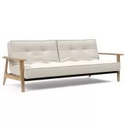 Sofa rozkładana Splitback Frej Dąb naturalny Boucle Off-White Innovation