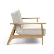 Sofa rozkładana Splitback Frej Dąb naturalny Boucle Off-White Innovation