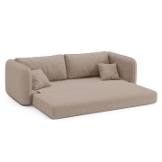 Sofa z funkcją spania Dormi jasnobrązowa Micadoni