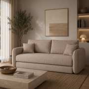 Sofa z funkcją spania Dormi jasnobrązowa Micadoni