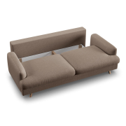 Sofa z funkcją spania Naomi jasnobrązowa Micadoni