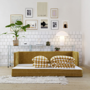 Sofa z funkcją spania Stina żółta Sits