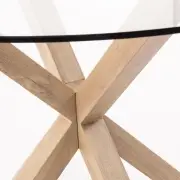 Stół Arya okrągły blat szklany kave home