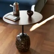 Stolik Lato LN9 orzech-Emparador marble Andtradition