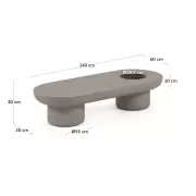 Stolik cementowy Taimi 140 cm kave home