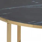 Stolik kawowy Alisma Black marble glass Actona
