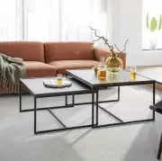 Stolik kawowy Deerfield 70 cm brązowy Rowico