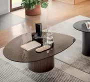 Stolik kawowy Mushroom przydymiony-brąz Calligaris