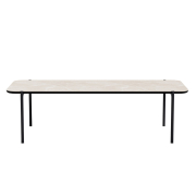 Stolik kawowy Savoye 120 cm beżowy blat ceramiczny Pwtbs