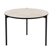 Stolik kawowy Savoye 60 cm beżowy blat ceramiczny Please Wait to be Seated