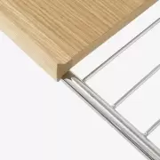 Stolik na kółkach Alima NDS1 stal chromowana-dąb Andtradition