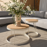 Stolik ogrodowy Drum 60 cm drewno teak Bolia