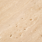 Stolik okazjonalny Pirita blat trawertyn - podstawa ciemny dąb kave home