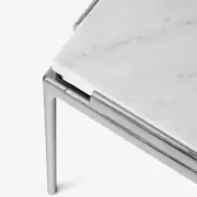 Stolik Okazjonalny Sett LN11 Bianco Carrara Dark Chrome Andtradition