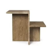 Stolik pomocniczy Distinct Travertine brązowy Ferm Living