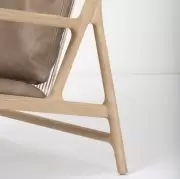 Fotel Dedo wysoki skórzany stone Gazzda