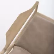 Fotel Dedo wysoki skórzany stone Gazzda