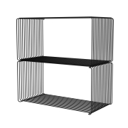 System modułowy Panton Wire 2 moduły 70 × 34,8 × 34,8 cm czarny Montana