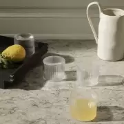 Szklanka Ripple niska przezroczysta 4 szt. Ferm Living