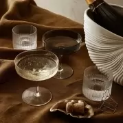 Szklanka Ripple niska przezroczysta 4 szt. Ferm Living