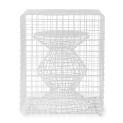 Taboret Zig Zag Wire biały Pols Potten