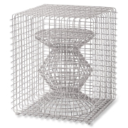 Taboret Zig Zag Wire srebrny Pols Potten