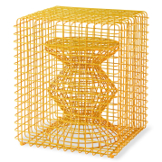 Taboret Zig Zag Wire żółty Pols Potten