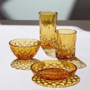 Talerz Sorrento żółty 4 szt. Lyngby Glas