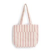Torba na zakupy Outdoor Market beżowa w czerwone pasy HAY