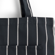 Torba na zakupy Outdoor Market czarna w beżowe pasy HAY