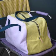 Torba weekendowa z bawełny organicznej Iona Lilas