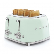 Toster na 4 kromki z 2 pokrętłami 50's Style pastelowa zieleń Smeg