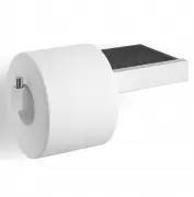Uchwyt na papier toaletowy z półką Linea polerowany Zack