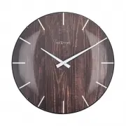 ZEGAR ŚCIENNY Edge Wood Dome ciemne drewno NEXTIME